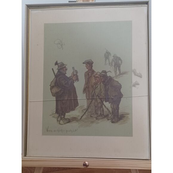 Vintage Set of Three Heinz Geilfus, German Artist Illustrator A/P Prints - Picture 3 of 16